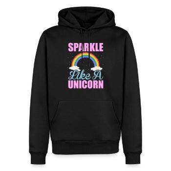 Glitzern wie ein Einhorn Unicorn - Männer Premium Bio Hoodie - Schwarz - Vorne - Nico (187cm)