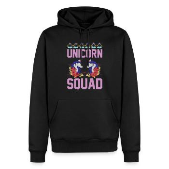 Einhorn Unicorn Squad - Männer Premium Bio Hoodie - Schwarz - Vorne - Nico (187cm)
