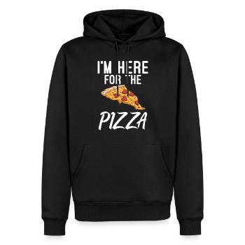 Snack Pizzalove Pizza Lover Cadeau - Sweat à capuche Premium bio Homme - noir - Devant - Nico (187cm)