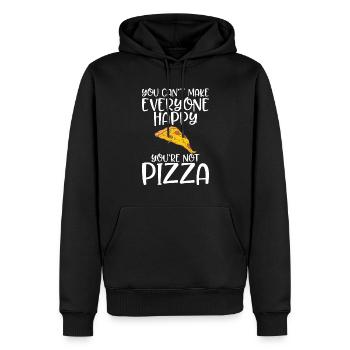 Snack Pizzalove Pizza Lover Cadeau - Sweat à capuche Premium bio Homme - noir - Devant - Nico (187cm)