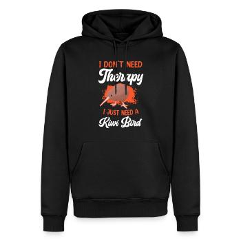 Kiwi Vogel brauche keine Therapie Neuseeland Kiwi - Männer Premium Bio Hoodie - Schwarz - Vorne - Nico (187cm)