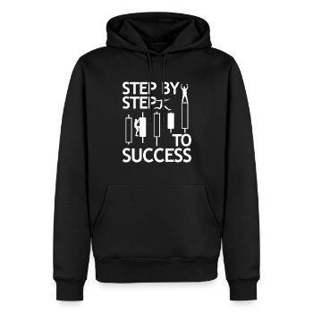 Trader Trading Forex Stock Trading Bourse - Sweat à capuche Premium bio Homme - noir - Devant - Nico (187cm)