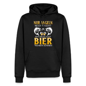 Angeln Tshirt Mann Fischer Rute Fischfang Fishing - Männer Premium Bio Hoodie - Schwarz - Vorne - Nico (187cm)