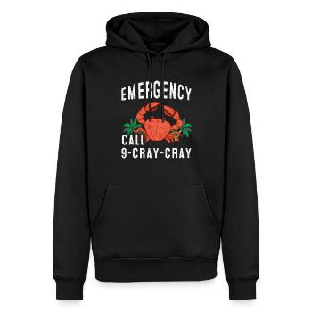 T-shirt de crabe de crabe de crevette de scorpion de homard - Sweat à capuche Premium bio Homme - noir - Devant - Nico (187cm)