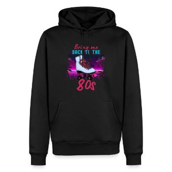 Inline Skate Geschenk Rollerskates Roller 70er - Männer Premium Bio Hoodie - Schwarz - Vorne - Nico (187cm)