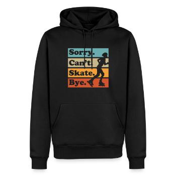 Patins à roulettes Patins à roues alignées Cadeau femme homme - Sweat à capuche Premium bio Homme - noir - Devant - Nico (187cm)
