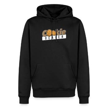 Biscuits Dealer Baking - Sweat à capuche Premium bio Homme - noir - Devant - Nico (187cm)
