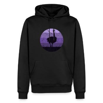 Bouquet Cadeau Enfants Filles Garçons Autruche - Sweat à capuche Premium bio Homme - noir - Devant - Nico (187cm)