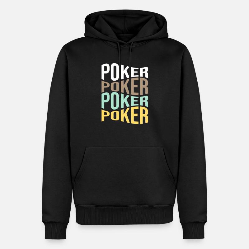 poker - Männer Premium Bio Hoodie - Schwarz