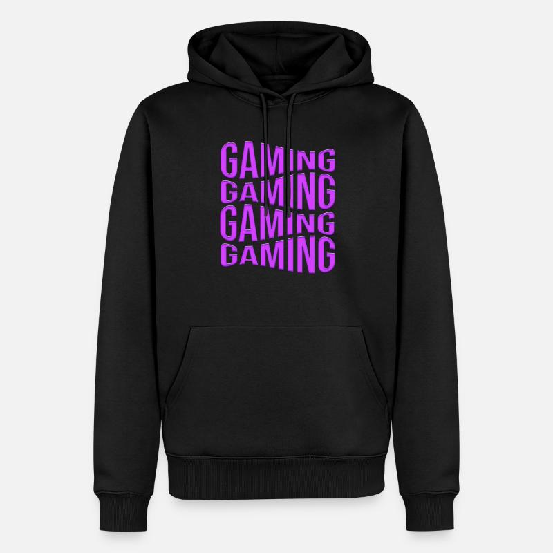 gaming - Männer Premium Bio Hoodie - Schwarz