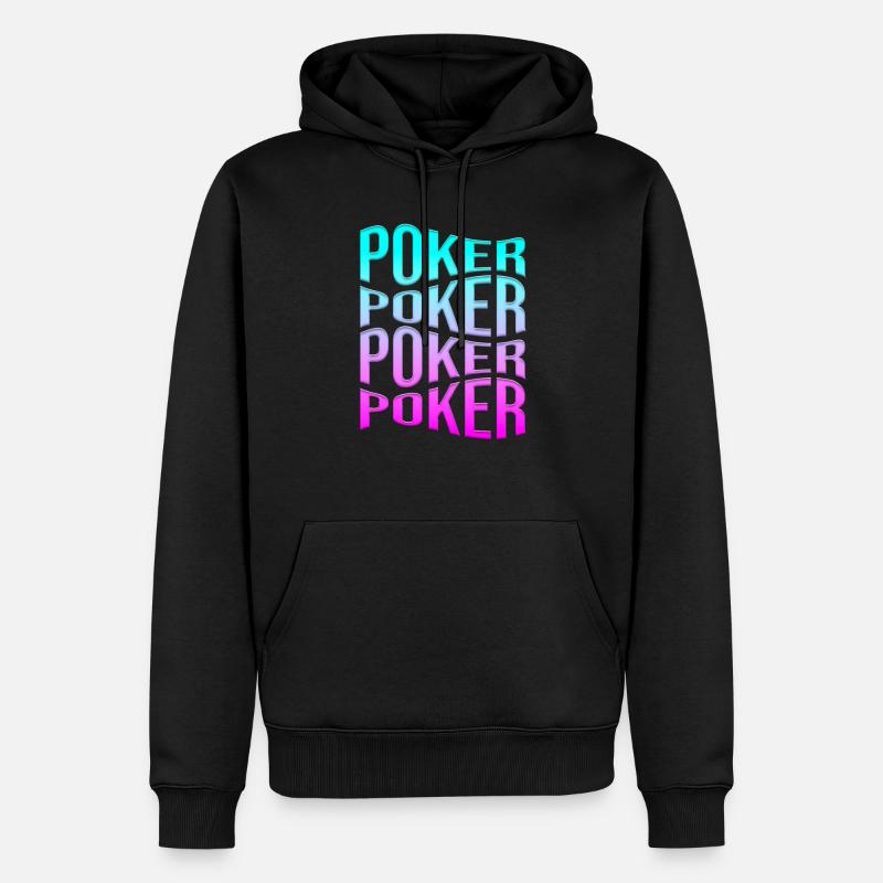 poker - Männer Premium Bio Hoodie - Schwarz