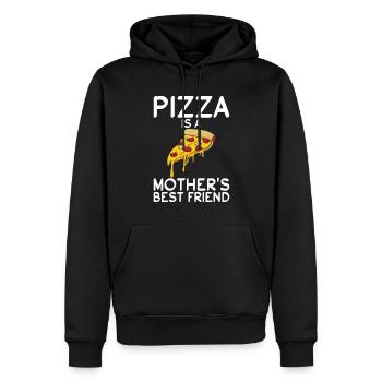 Snack Pizzalove Pizza Lover Cadeau - Sweat à capuche Premium bio Homme - noir - Devant - Nico (187cm)