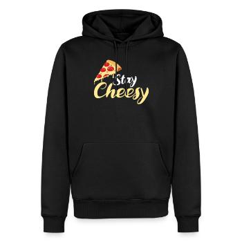 Snack Pizzalove Pizza Lover Geschenk - Männer Premium Bio Hoodie - Schwarz - Vorne - Nico (187cm)