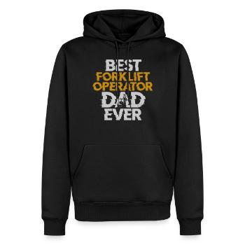 Certified Forklift Truck Operator - Männer Premium Bio Hoodie - Schwarz - Vorne - Nico (187cm)