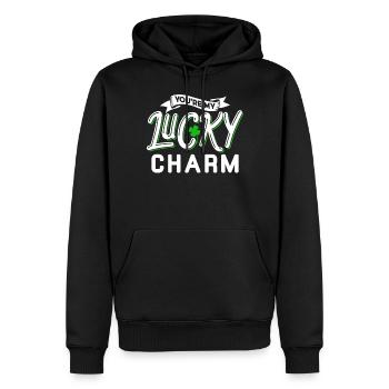 Tu es mon porte-bonheur irlandais irlandais irlandais - Sweat à capuche Premium bio Homme - noir - Devant - Nico (187cm)