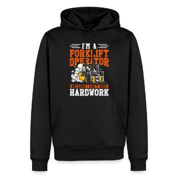 Certified Forklift Truck Operator - Männer Premium Bio Hoodie - Schwarz - Vorne - Nico (187cm)