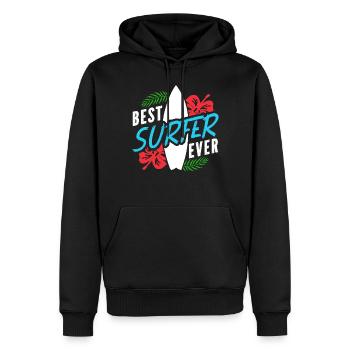 Meilleur surfeur de tous les temps Surfer Surf - Sweat à capuche Premium bio Homme - noir - Devant - Nico (187cm)