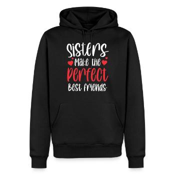 Les sœurs sont les meilleures amies parfaites - Sweat à capuche Premium bio Homme - noir - Devant - Nico (187cm)