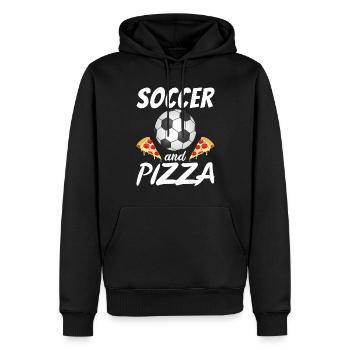 Snack Pizzalove Pizza Lover Cadeau - Sweat à capuche Premium bio Homme - noir - Devant - Nico (187cm)