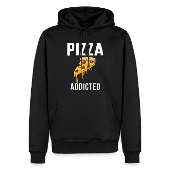 Snack Pizzalove Pizza Lover Cadeau - Sweat à capuche Premium bio Homme - noir - Devant - Nico (187cm)