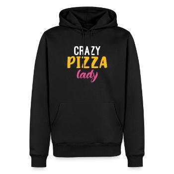 Snack Pizzalove Pizza Lover Geschenk - Männer Premium Bio Hoodie - Schwarz - Vorne - Nico (187cm)