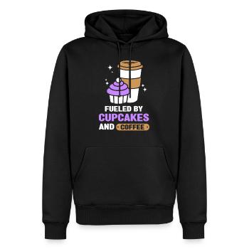 Angetrieben Von Cupcakes Und Kaffee Cupcake Essen - Männer Premium Bio Hoodie - Schwarz - Vorne - Nico (187cm)
