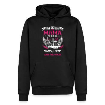 Truckerin Frauen Truck Fernfahrer LKW Fahrer für - Männer Premium Bio Hoodie - Schwarz - Vorne - Nico (187cm)