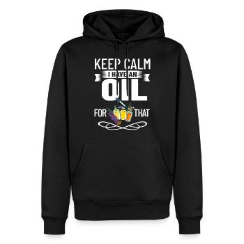 Ätherische Öl Diffusor Aromatherapie Pflanzen - Männer Premium Bio Hoodie - Schwarz - Vorne - Nico (187cm)