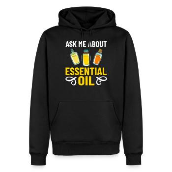 Ätherische Öl Diffusor Aromatherapie Pflanzen - Männer Premium Bio Hoodie - Schwarz - Vorne - Nico (187cm)