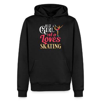 Eiskunstlauf Eisläufer Schlittschuhe Eislaufen - Männer Premium Bio Hoodie - Schwarz - Vorne - Nico (187cm)