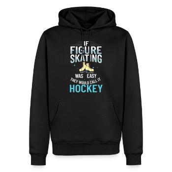 Eiskunstlauf Eisläufer Schlittschuhe Eislaufen - Männer Premium Bio Hoodie - Schwarz - Vorne - Nico (187cm)