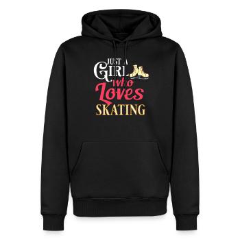 Eiskunstlauf Eisläufer Schlittschuhe Eislaufen - Männer Premium Bio Hoodie - Schwarz - Vorne - Nico (187cm)
