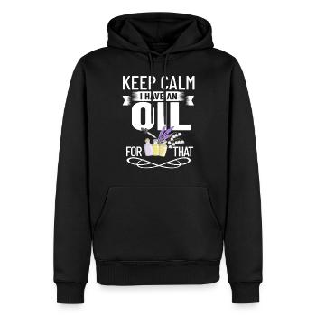 Ätherische Öl Diffusor Aromatherapie Pflanzen - Männer Premium Bio Hoodie - Schwarz - Vorne - Nico (187cm)