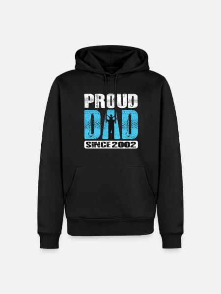 Proud Dad Since 2002 - Men’s Premium Organic Hoodie - black