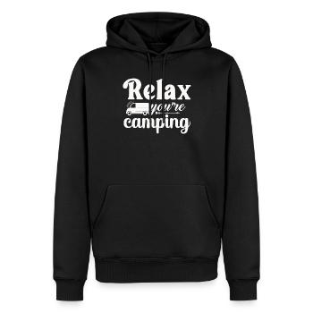 Randonnée Nature Montagnes - Sweat à capuche Premium bio Homme - noir - Devant - Nico (187cm)
