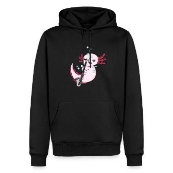 Bass Clarinet Axolotl Big Band Children's Orchestra - Men’s Premium Organic Hoodie - black - Front - Nico (187cm)