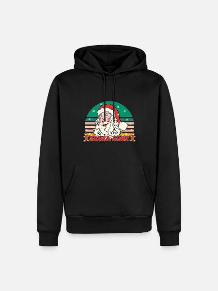 Retro Christmas - Men’s Premium Organic Hoodie - black