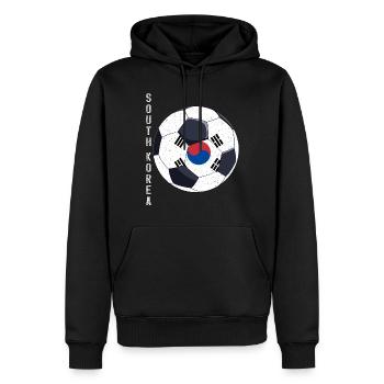 Corée du Sud Soccer Ball Drapeau sud-coréen - Sweat à capuche Premium bio Homme - noir - Devant - Nico (187cm)