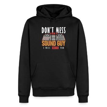 Sound Guy I will Mute You ingénieur du son - Sweat à capuche Premium bio Homme - noir - Devant - Nico (187cm)