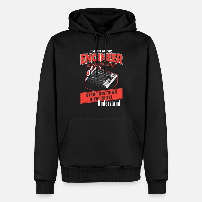Audio Engineer Solve Problem Tontechniker - Männer Premium Bio Hoodie - Schwarz