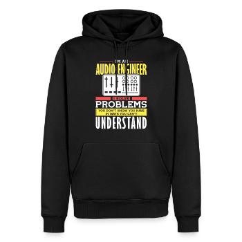 Audio Engineer Solve Problem Tontechniker - Männer Premium Bio Hoodie - Schwarz - Vorne - Nico (187cm)
