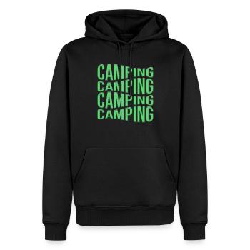 camp - Sweat à capuche Premium bio Homme - noir - Devant - Nico (187cm)