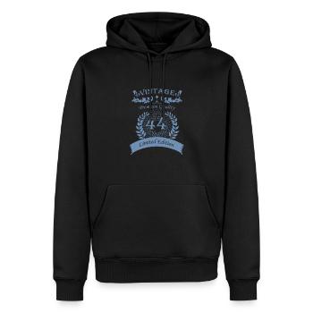 Cadeaux 44e anniversaire Vintage Brother - Sweat à capuche Premium bio Homme - noir - Devant - Nico (187cm)