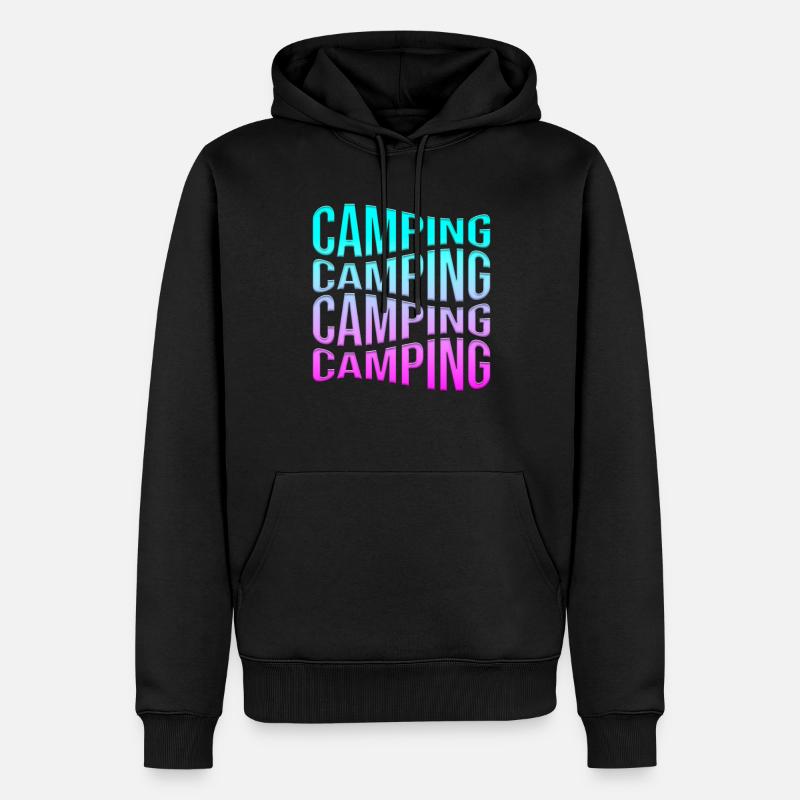 camp - Sweat à capuche Premium bio Homme - noir