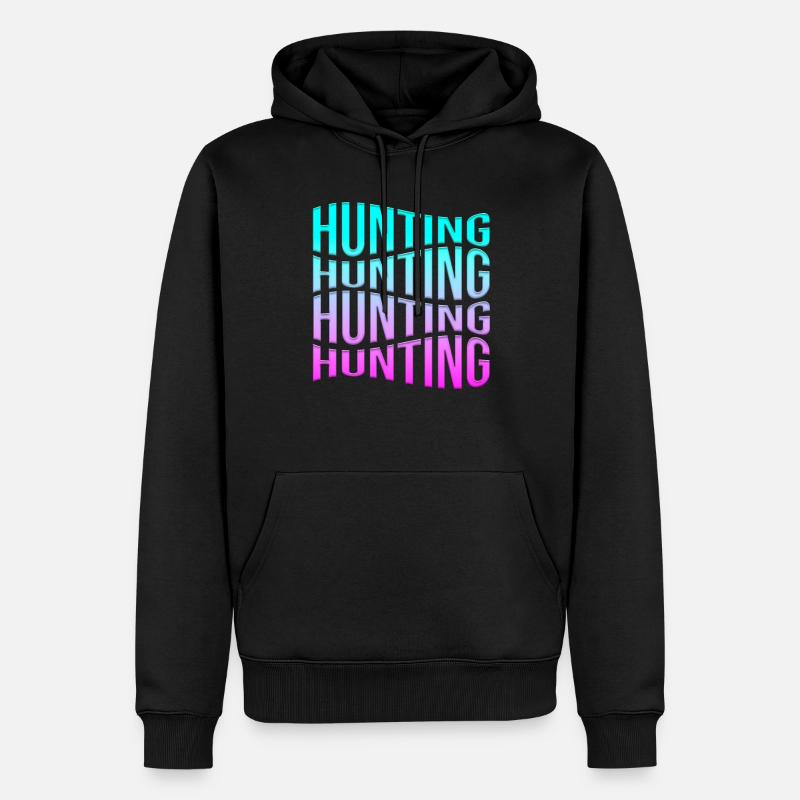 Chasser - Sweat à capuche Premium bio Homme - noir