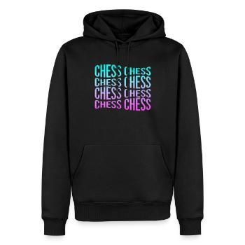 Schach - Männer Premium Bio Hoodie - Schwarz - Vorne - Nico (187cm)