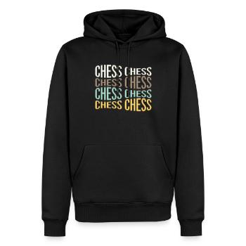 Schach - Männer Premium Bio Hoodie - Schwarz - Vorne - Nico (187cm)