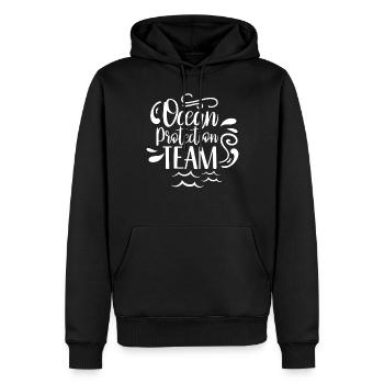Team Meeresschutz Meer Ocean Protection See - Männer Premium Bio Hoodie - Schwarz - Vorne - Nico (187cm)