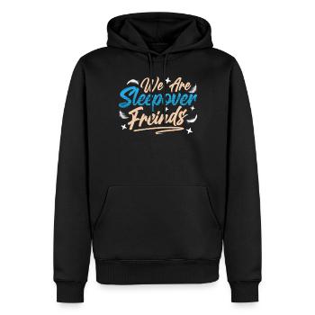 Nous sommes la nuit des amis font la fête pendant la nuit - Sweat à capuche Premium bio Homme - noir - Devant - Nico (187cm)