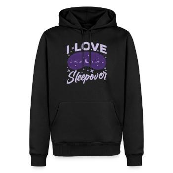 Ich Liebe Übernachtungen Übernachten Party Süß - Männer Premium Bio Hoodie - Schwarz - Vorne - Nico (187cm)